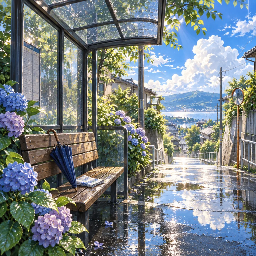 雨粒の待ち合わせの画像
